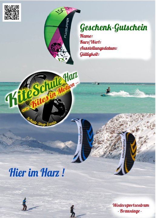 Geschenkgutschein KiteSchule Harz